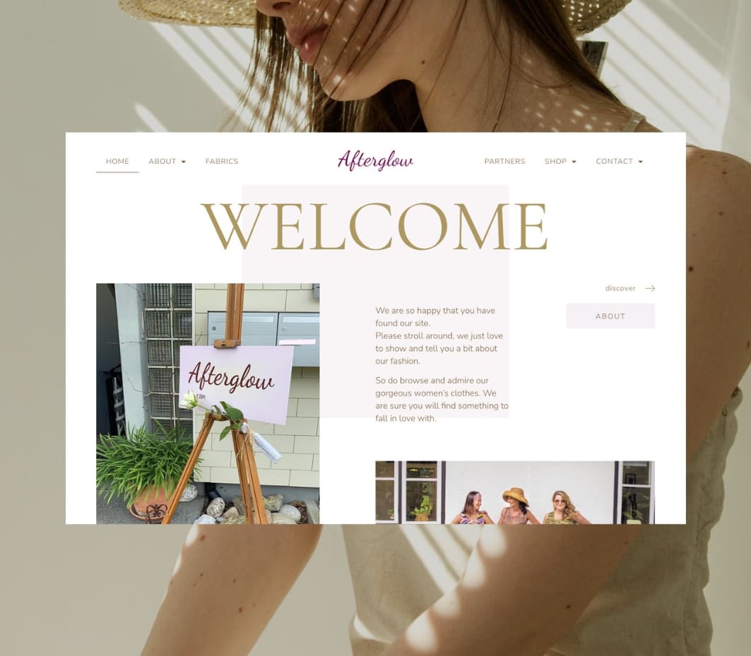 Afterglow - Startseite des Fashion Online-Shops