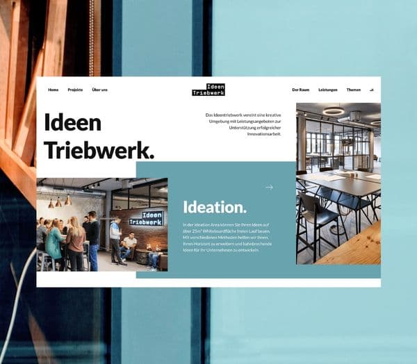 Fraunhofer Ideentriebwerk Projektvorschau der Website