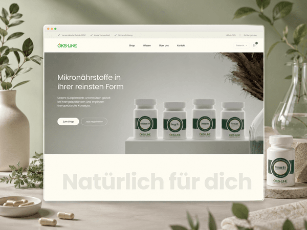 Öksline Projektvorschau der Informationswebsite