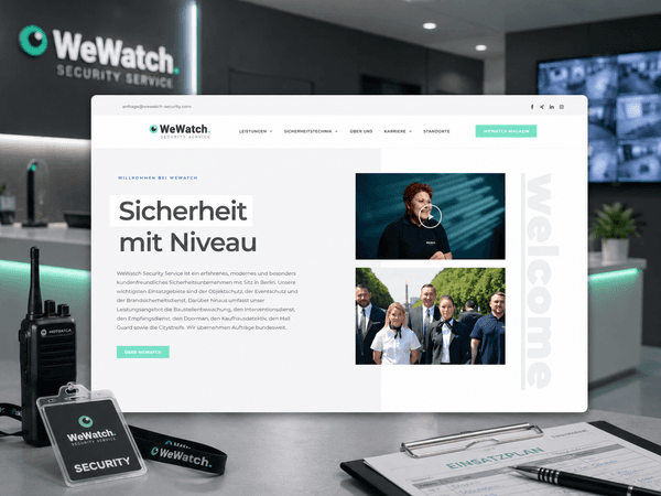 WeWatch Projektvorschau der Website