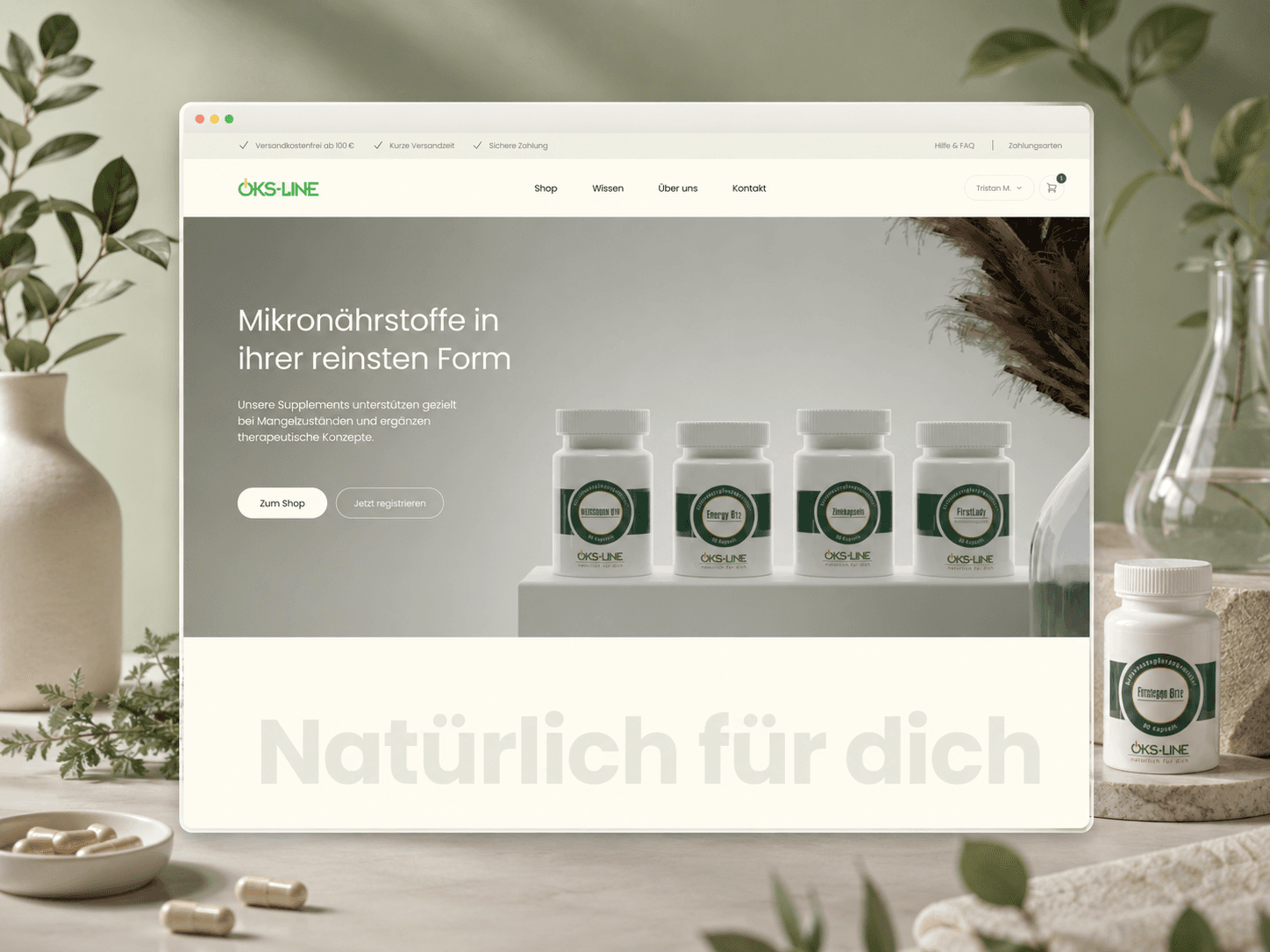 Öksline - Startseite der Projektwebsite